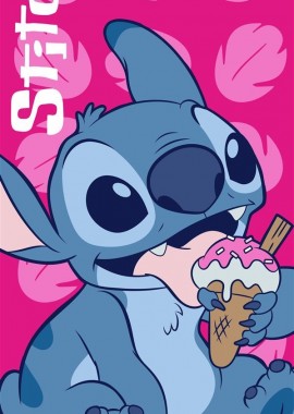 Πετσέτα Θαλάσσης Quick Dry Disney Home Lilo + Stitch 118 70X140 Fuchsia 100% Microfiber