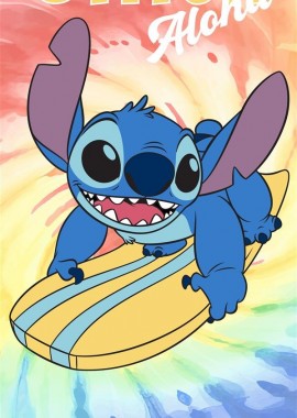 Πετσέτα Θαλάσσης Quick Dry Disney Home Lilo + Stitch 159 70X140 Orange 100% Microfiber