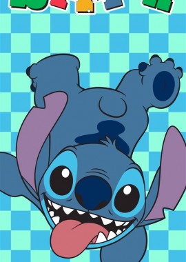 Πετσέτα Θαλάσσης Quick Dry Disney Home Lilo + Stitch 186 70X140 Aqua-Sky Blue 100% Microfiber