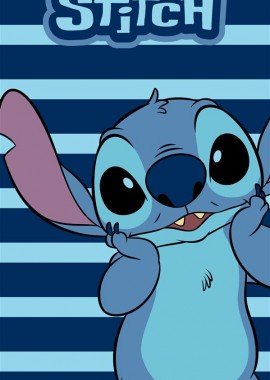 Πετσέτα Θαλάσσης Quick Dry Disney Home Lilo + Stitch 187 70X140 Dark Blue 100% Microfiber