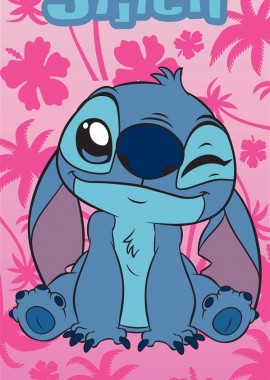 Πετσέτα Θαλάσσης Quick Dry Disney Home Lilo + Stitch 189 70X140 Pink 100% Microfiber