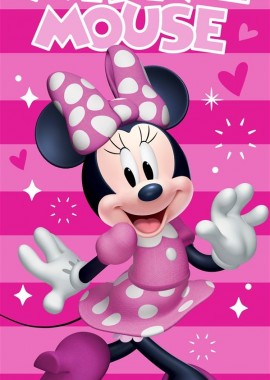 Πετσέτα Θαλάσσης Quick Dry Disney Home Minnie 181 70X140 Fuchsia-Pink 100% Microfiber