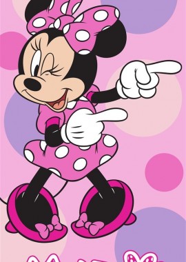 Πετσέτα Θαλάσσης Quick Dry Disney Home Minnie 182 70X140 Pastel Lilac 100% Microfiber