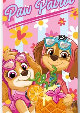 Πετσέτα Θαλάσσης Quick Dry Nickelodeon Paw Patrol 002 70X140 Baby Pink 100% Microfiber
