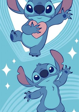Πετσέτα Θαλάσσης Quick Dry Disney Home Lilo + Stitch 545 70X140 Sky Blue 100% Microfiber