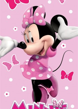 Πετσέτα Θαλάσσης Quick Dry Disney Home Minnie 542 70X140 Baby Pink 100% Microfiber