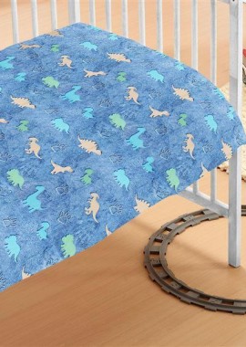 Κουβέρτα Fleece φωσφορίζουσα Dinosaur 70X110 100% Polyester Blue