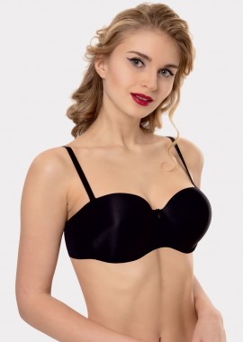 Σουτιεν Strapless Push Up Norddiva Μαύρο