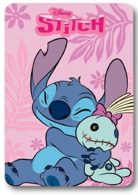 Disney Home - Κουβέρτα Fleece Disney Home Stitch 25 100X140 Pink 100% Polyester Pink