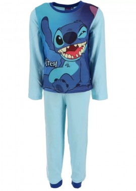 Παιδική Πιτζάμα Χειμωνιάτικη Βαμβακερή Disney Lilo and Stitch Γαλάζιο