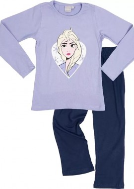 Παιδική Πιτζάμα Χειμωνιάτικη Disney Frozen Βαμβακερή Μπλε