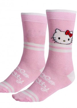 Hello Kitty Ροζ μακριά κάλτσα ενηλίκων Νο 38-45 Ροζ