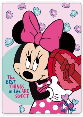 Disney Minnie - Disney Minnie Sweets fleece κουβέρτα 100x140 cm Ροζ