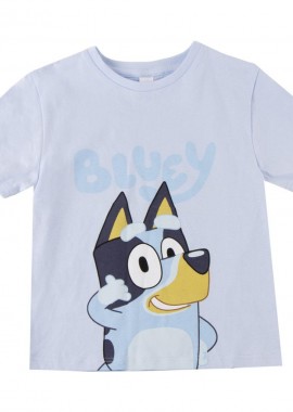 Bluey Smile Παιδικό Κοντομάνικο Μπλουζάκι Μπλε Μπλε