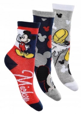 Disney Mickey Mouse - Disney Κάλτσες Για Αγόρι Σετ Με 3 Σχέδια Mickey Mouse Πολύχρωμο