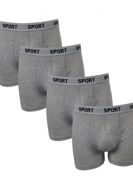 Ανδρικό Boxer Sport Σετ 4 Τεμ A70129_2 Γκρι Γκρι