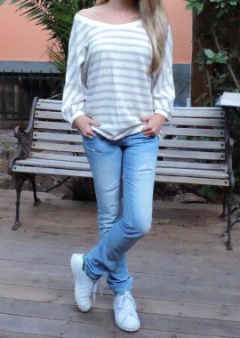 Μπλούζα Νυχτερίδα Ριγέ AGB003