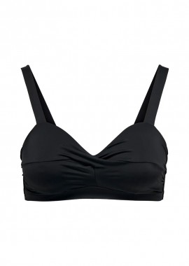 Bikini-top με σούρα σε μαύρο χρώμα