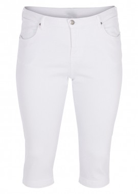 Ψηλόμεσο κάπρι jean σε denim white χρώμα