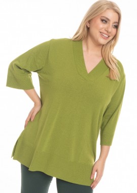 Μπλούζα πλεκτή σε lime χρώμα