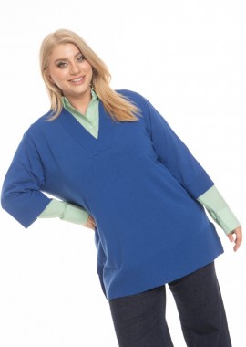 Μπλούζα πλεκτή σε χρώμα Ρουά