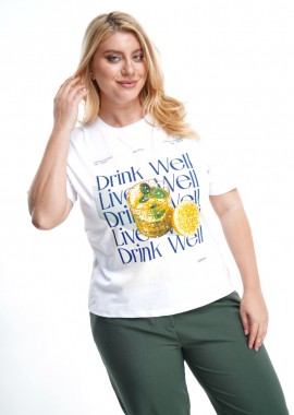 T-shirt plus size με τύπωμα 