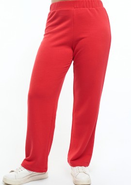 Παντελόνι baby φούτερ σε κόκκινο χρώμα