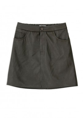 Philosophy Leather Mini Skirt SK33113 Χακί