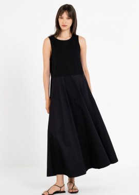 Philosophy Poplin Sleeveless Dress DR22847 Μαύρο
