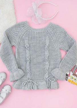AMAYA GREY KNITTED BLOUSE