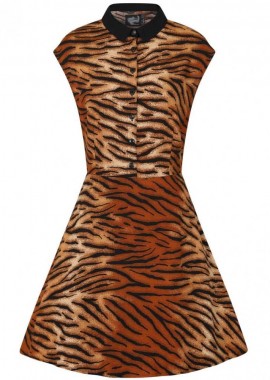 vintage mini 50s rockabilly φόρεμα Tiger lover