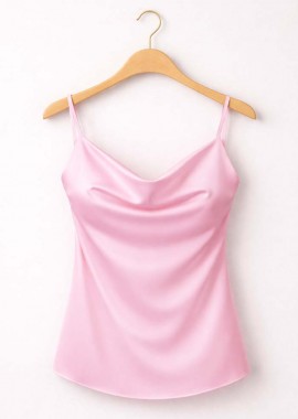satin draped lingerie top Femina ροζ