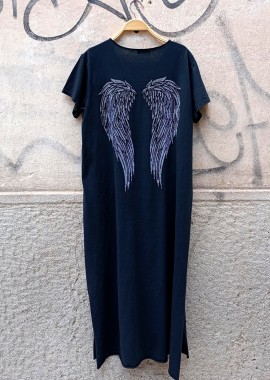 casual φόρεμα Angel μαύρο