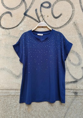 Τ-shirt στρας Galaxy μπλε