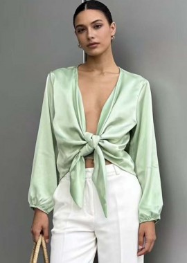 PerfectDress.gr - chic σατέν μπολερό Jojo μέντα