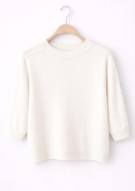 soft πλεκτή μπλούζα 3/4 μανίκι Katrin εκρού