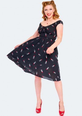 PerfectDress.gr - vintage cotton pinup φόρεμα Lipstic