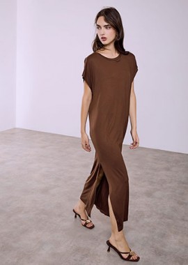 Φόρεμα μάξι με άνοιγμα στο πλάι SQ0028.8901+2