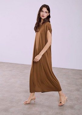 Φόρεμα μάξι με άνοιγμα στο πλάι SQ0028.8901+1