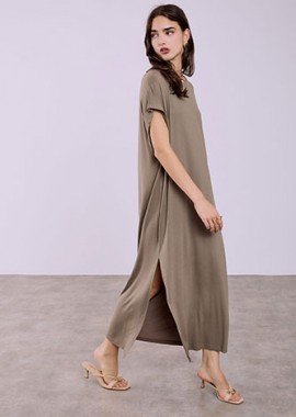 Φόρεμα μάξι με άνοιγμα στο πλάι SQ0028.8901+3