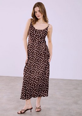 Φόρεμα μάξι με πουά SQ7629.8305+2