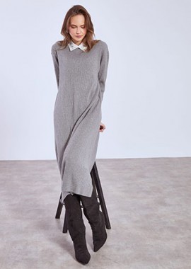 Φόρεμα με strass στον γιακά SQ7642.8618+2