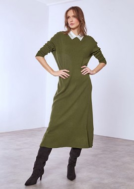 Φόρεμα με strass στον γιακά SQ7642.8618+5