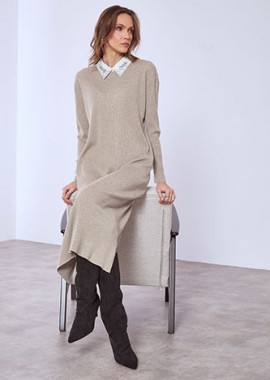 Φόρεμα με strass στον γιακά SQ7642.8618+3