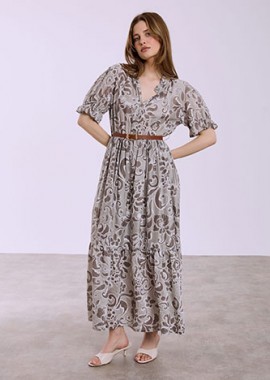 Φόρεμα μάξι εμπριμέ SQ7830.8390+1