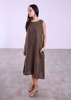 Φόρεμα μίντι με animal print SQ7830.8473+1