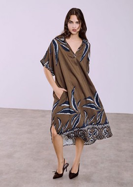 Φόρεμα εμπριμέ με τσέπες SQ7948.8202+2