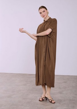 Σεμιζιέ φόρεμα ριγέ oversized SQ7948.8293+2