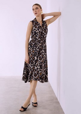 Σεμιζιέ φόρεμα λεοπάρ SQ7949.8201+1