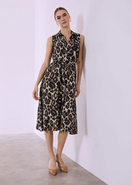 Σεμιζιέ φόρεμα λεοπάρ SQ7949.8201+3